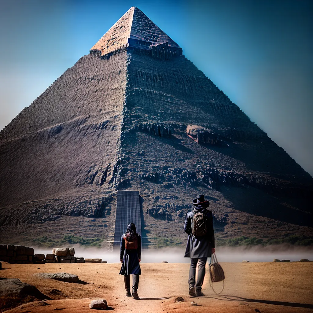 Fotos sonhador piramide mistica hieroglifos energia
