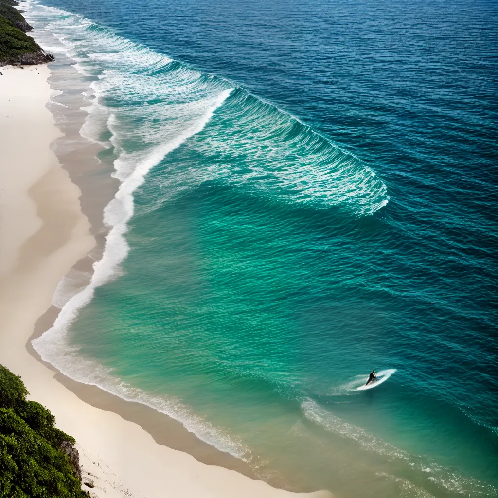 Fotos sonhador praia mar turquesa golfinhos
