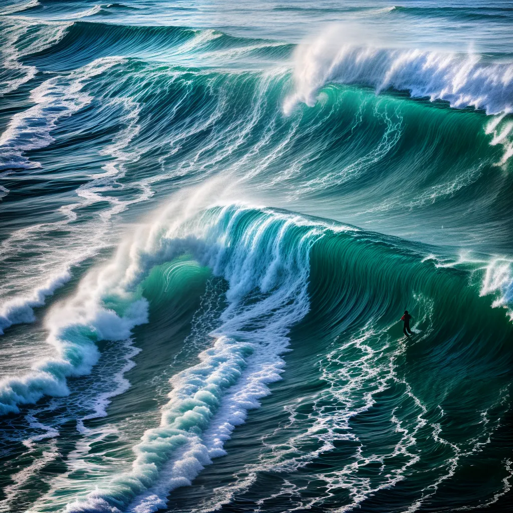 Fotos sonhador praia ondas poderosas