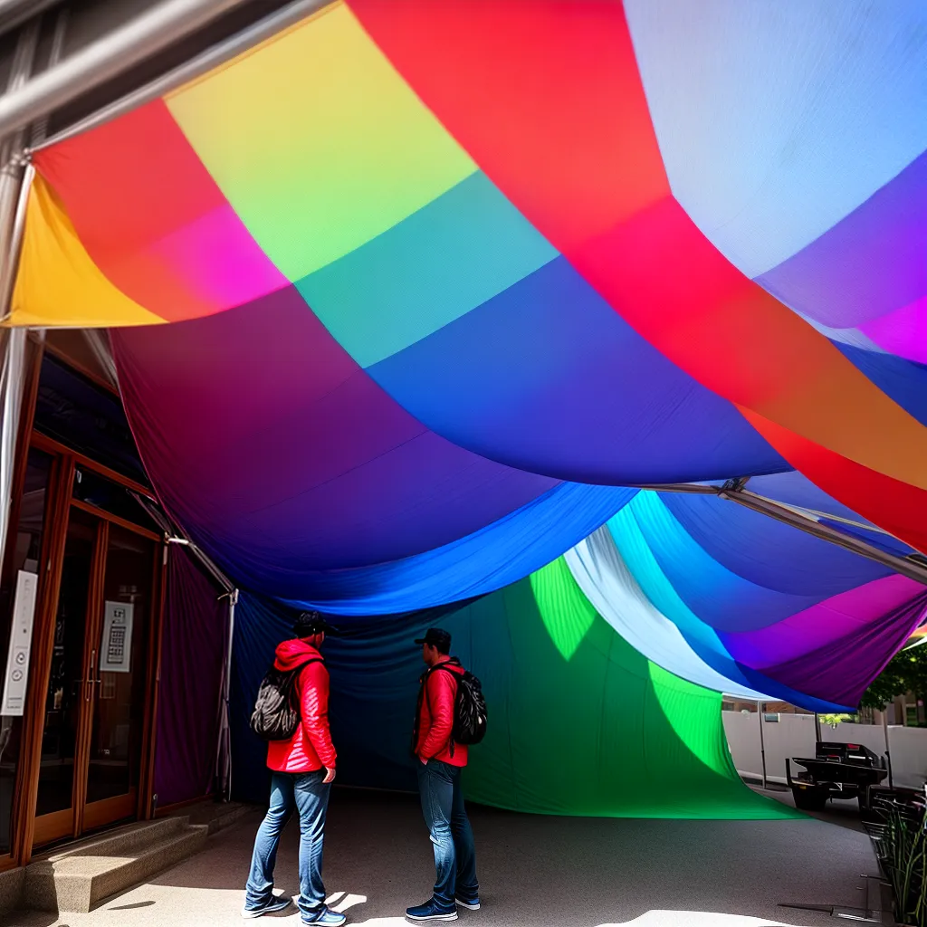 Fotos sonhador toldo colorido protecao futuro
