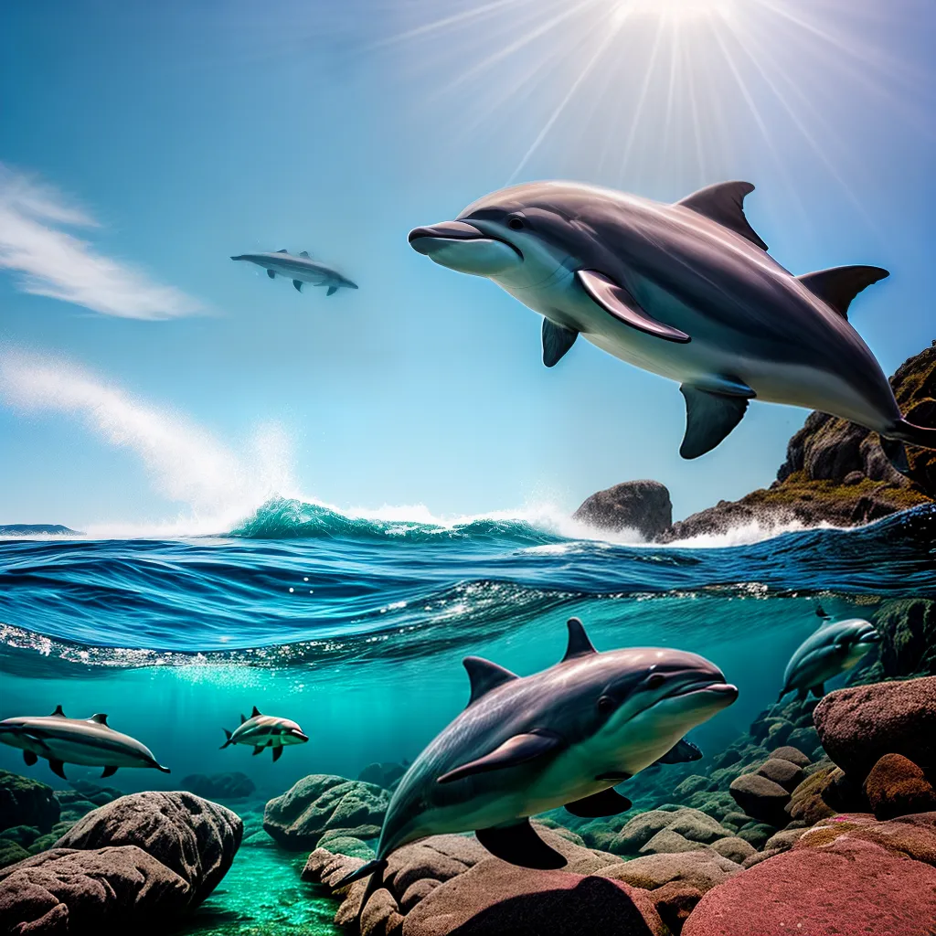 Fotos sonhar golfinhos oceano serenidade