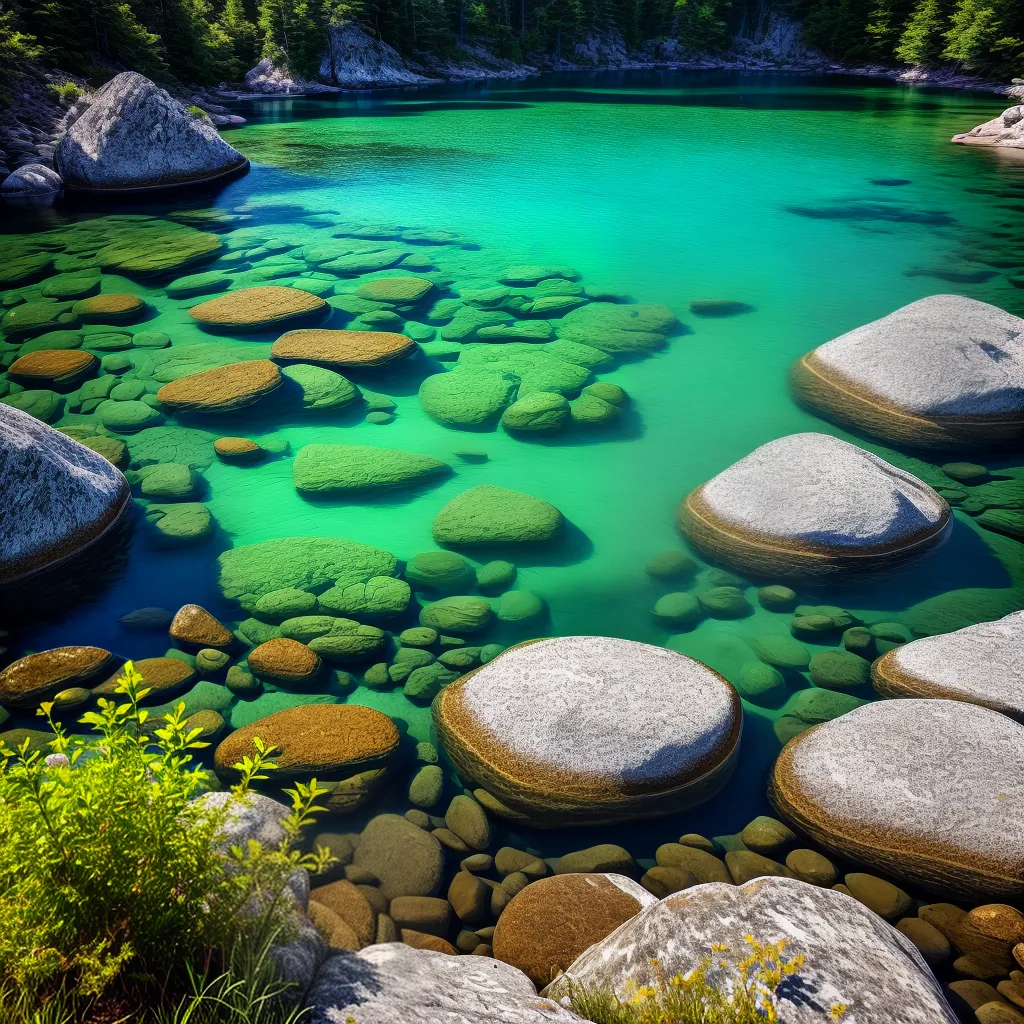 Fotos sonho agua cristalina lago montanhas 1