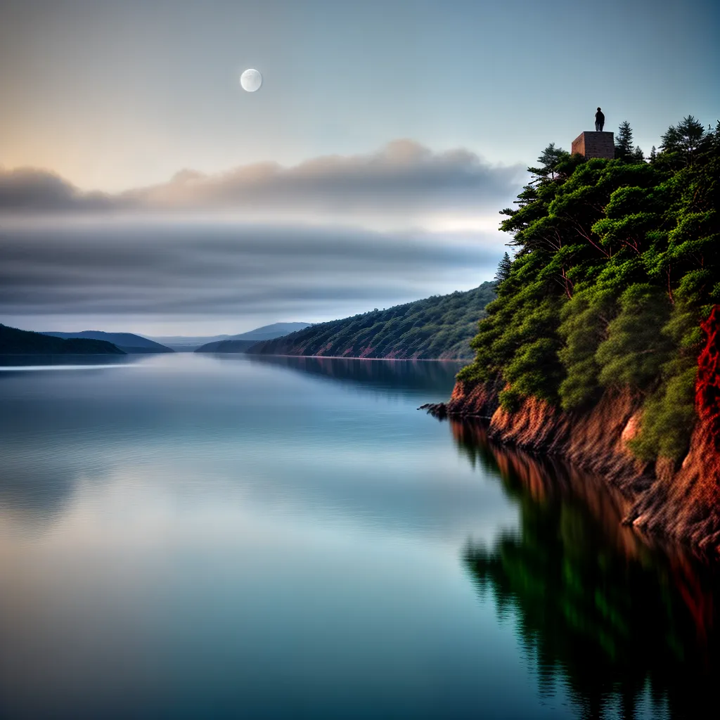 Fotos sonho agua lago lua reflexo 2