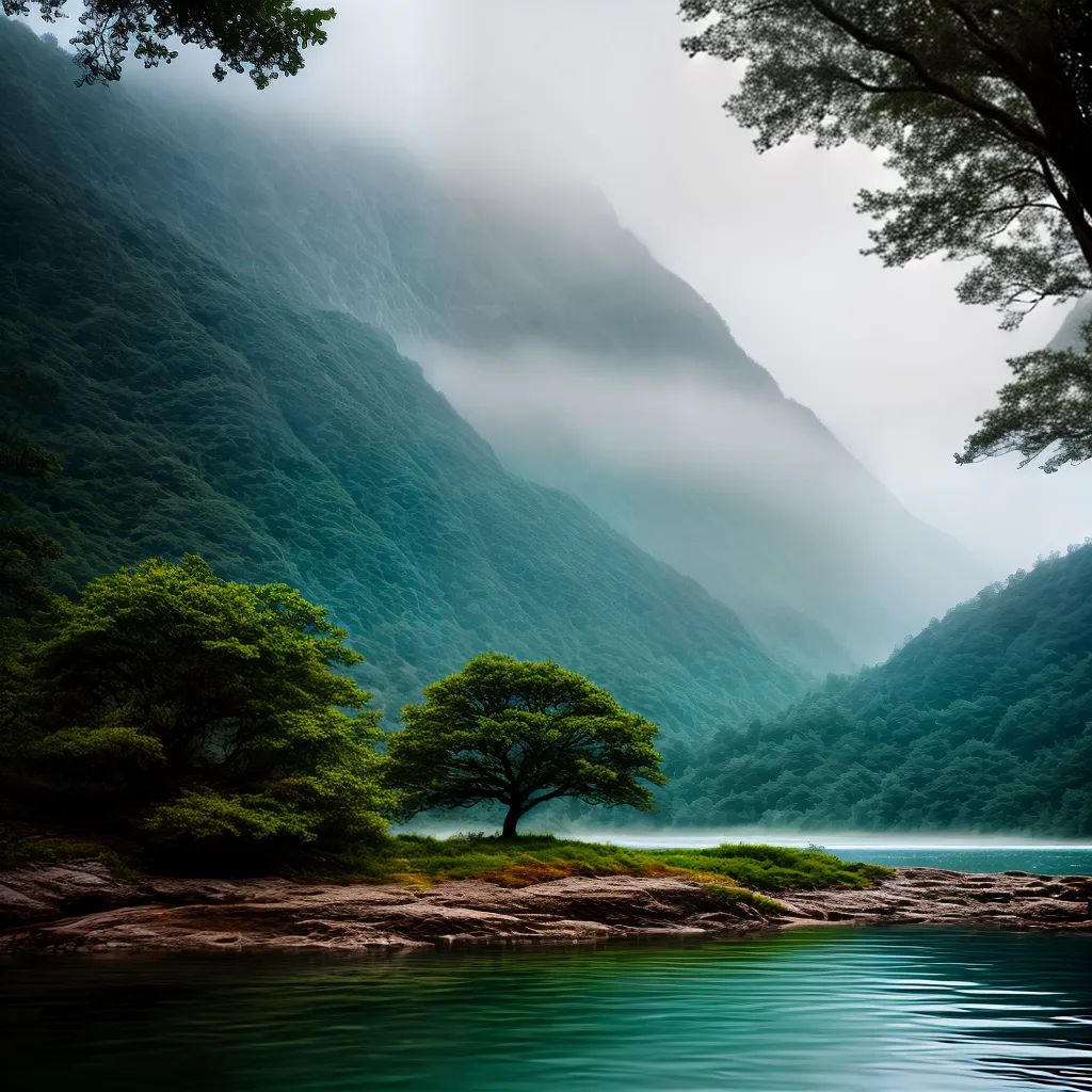 Fotos sonho agua lago montanhas paz