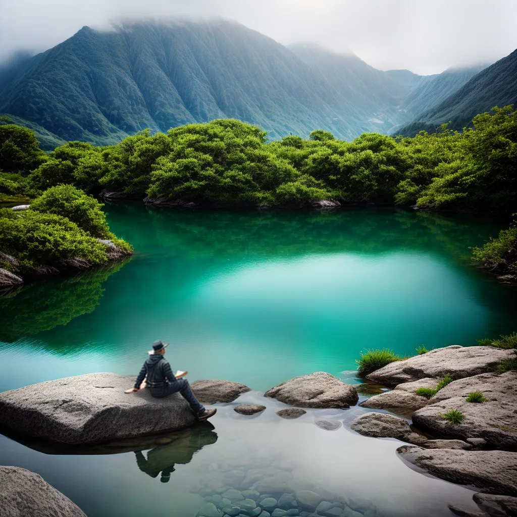 Fotos sonho agua transparente lago montanhas