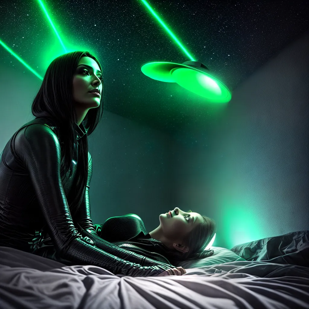 Descubra o Significado de Sonhar com Seres Alienígenas 3 Fotos sonho alienigena luz verde silhuetas