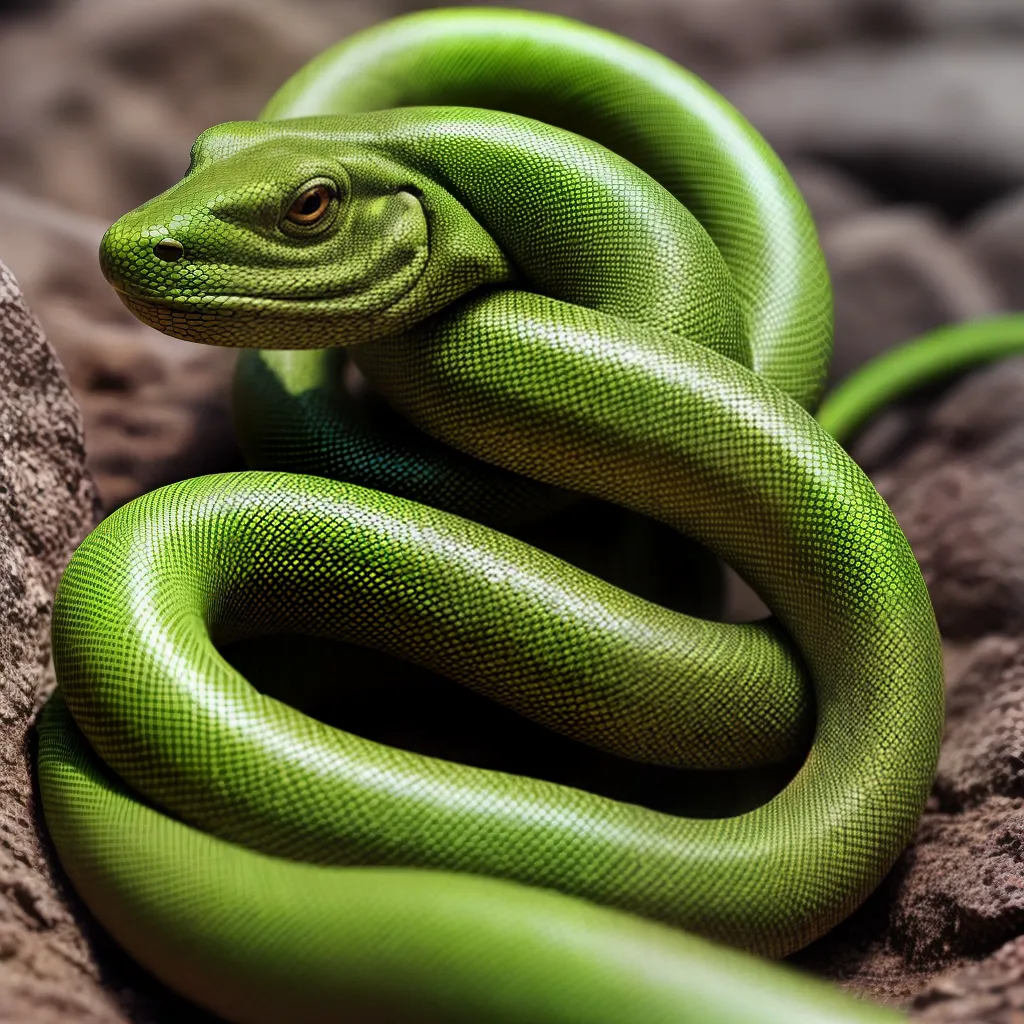 Fotos sonho animais selvagens cobra verde