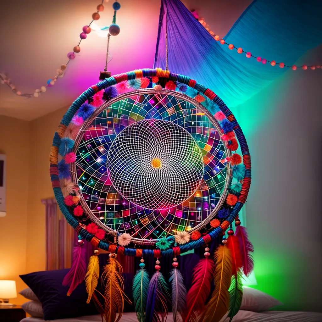 Descubra o Significado dos Seus Sonhos com a Ajuda da Psicologia 4 Fotos sonho apanhador cama penas cores