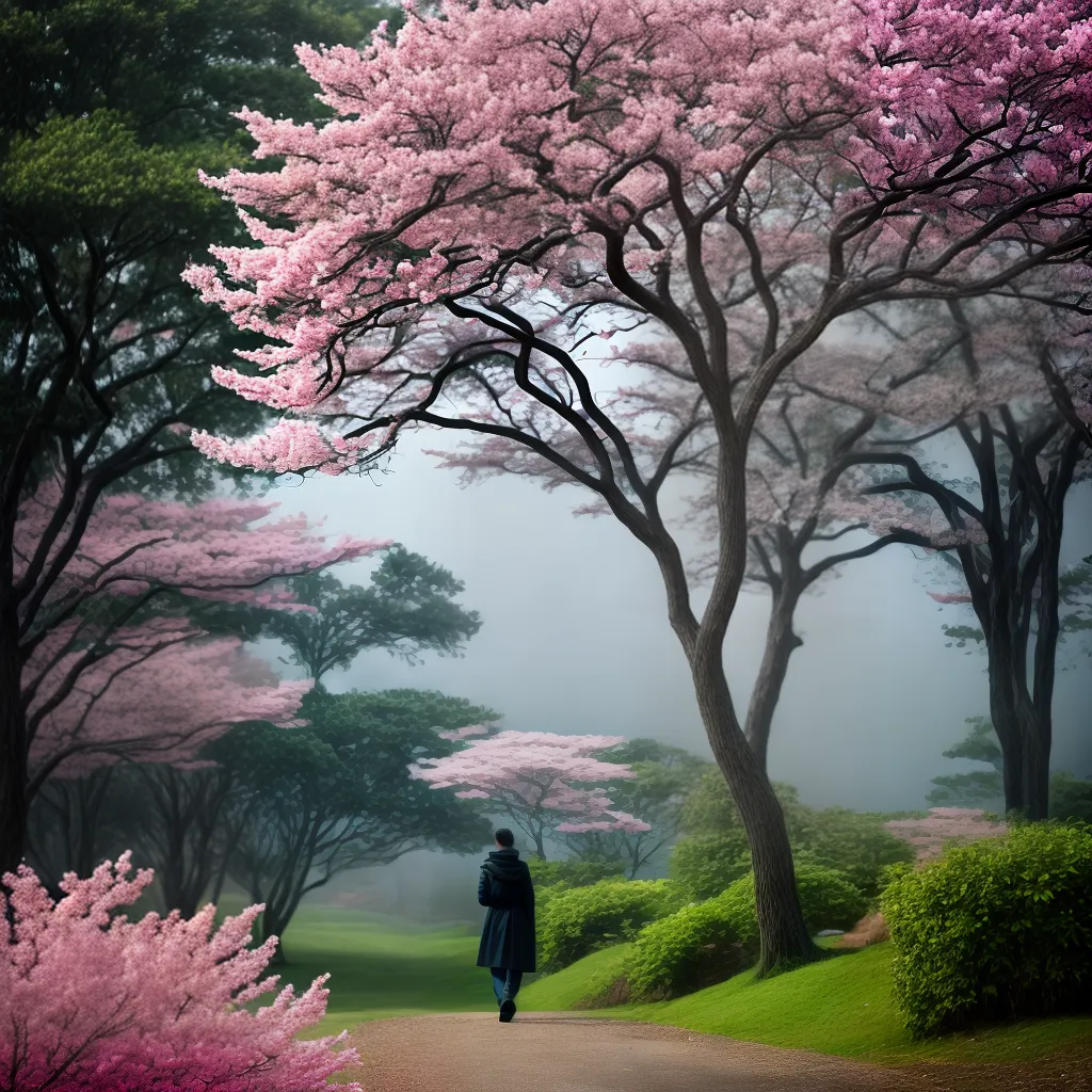 Fotos sonho arvore seda flores rosa
