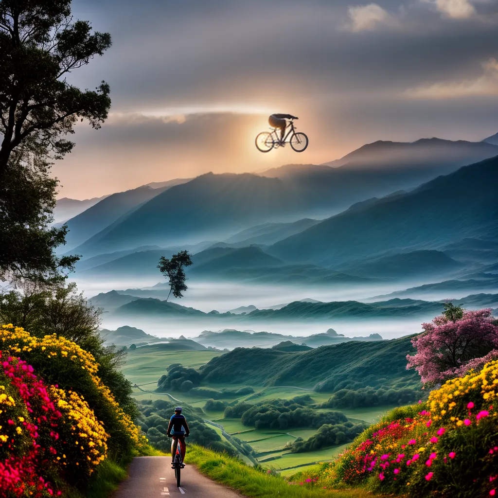 Fotos sonho bicicleta flor nuvem