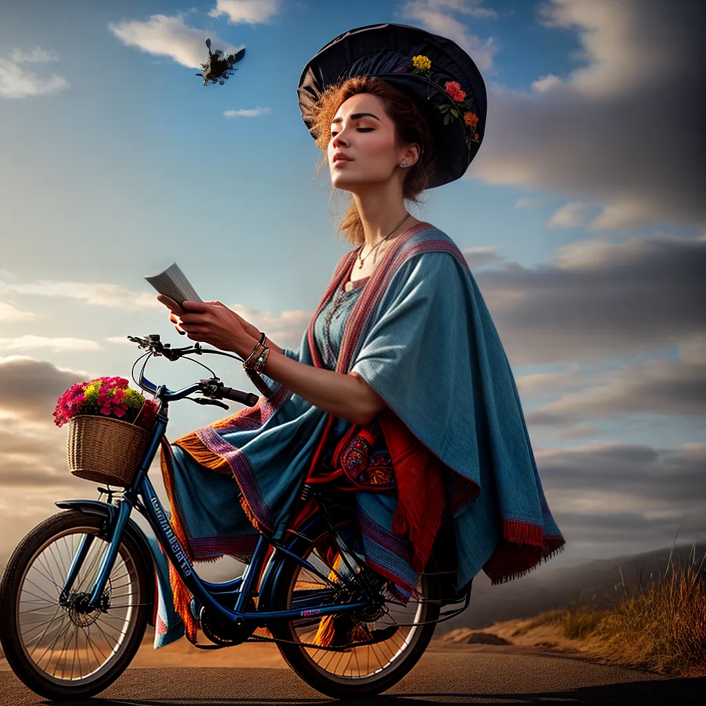 Fotos sonho bicicleta flores livros