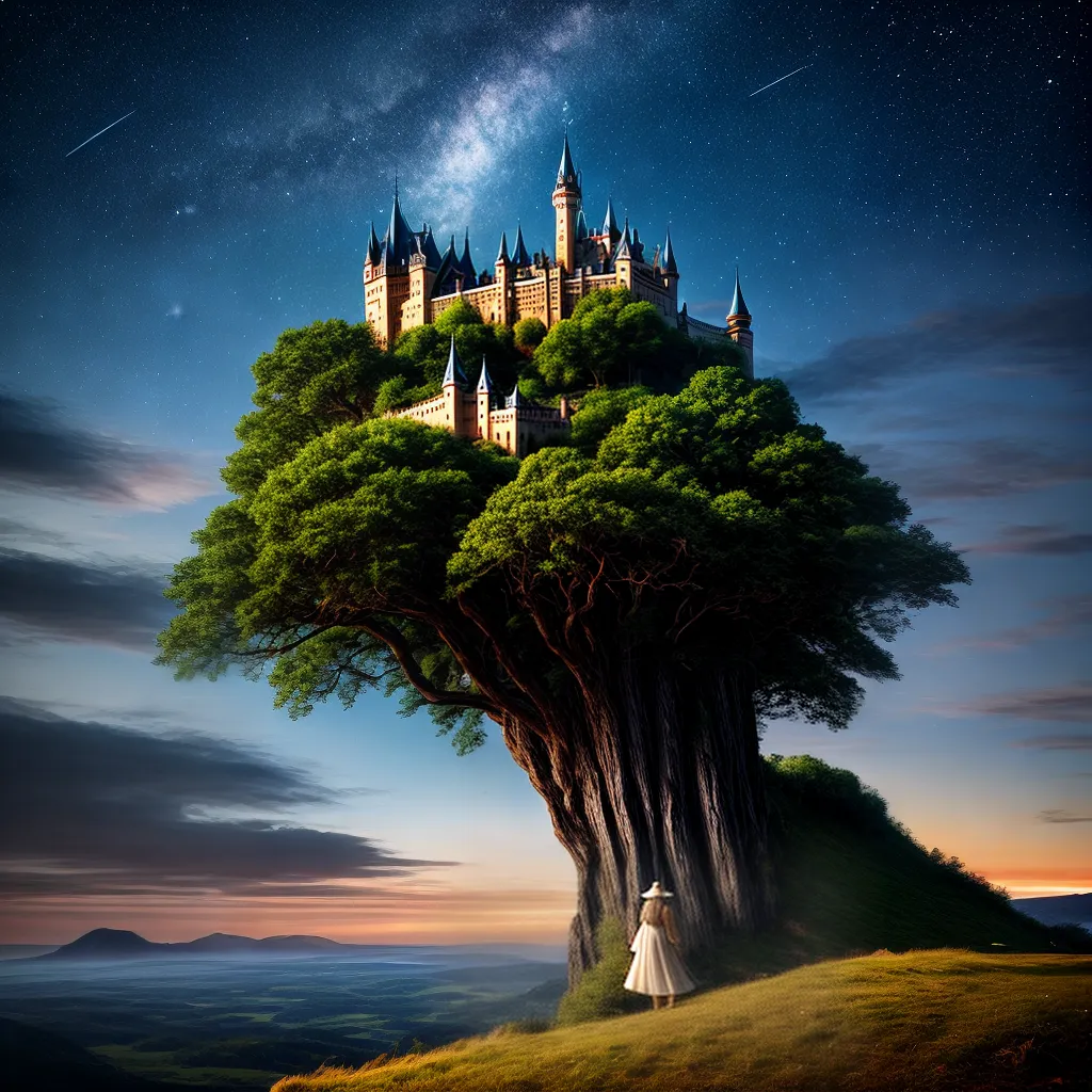 Fotos sonho castelo nuvem estrelas