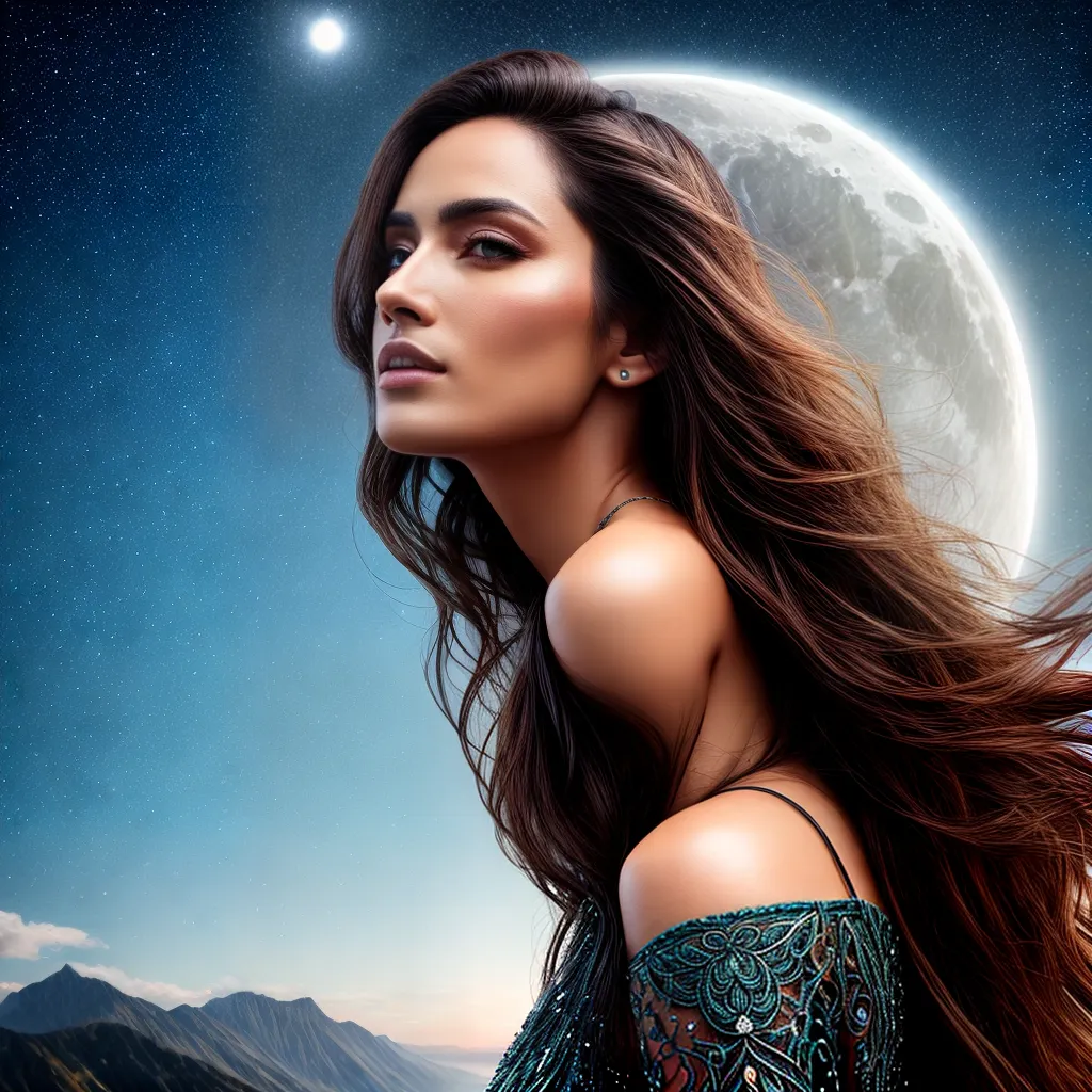 Fotos sonho ceu estrelas lua montanha
