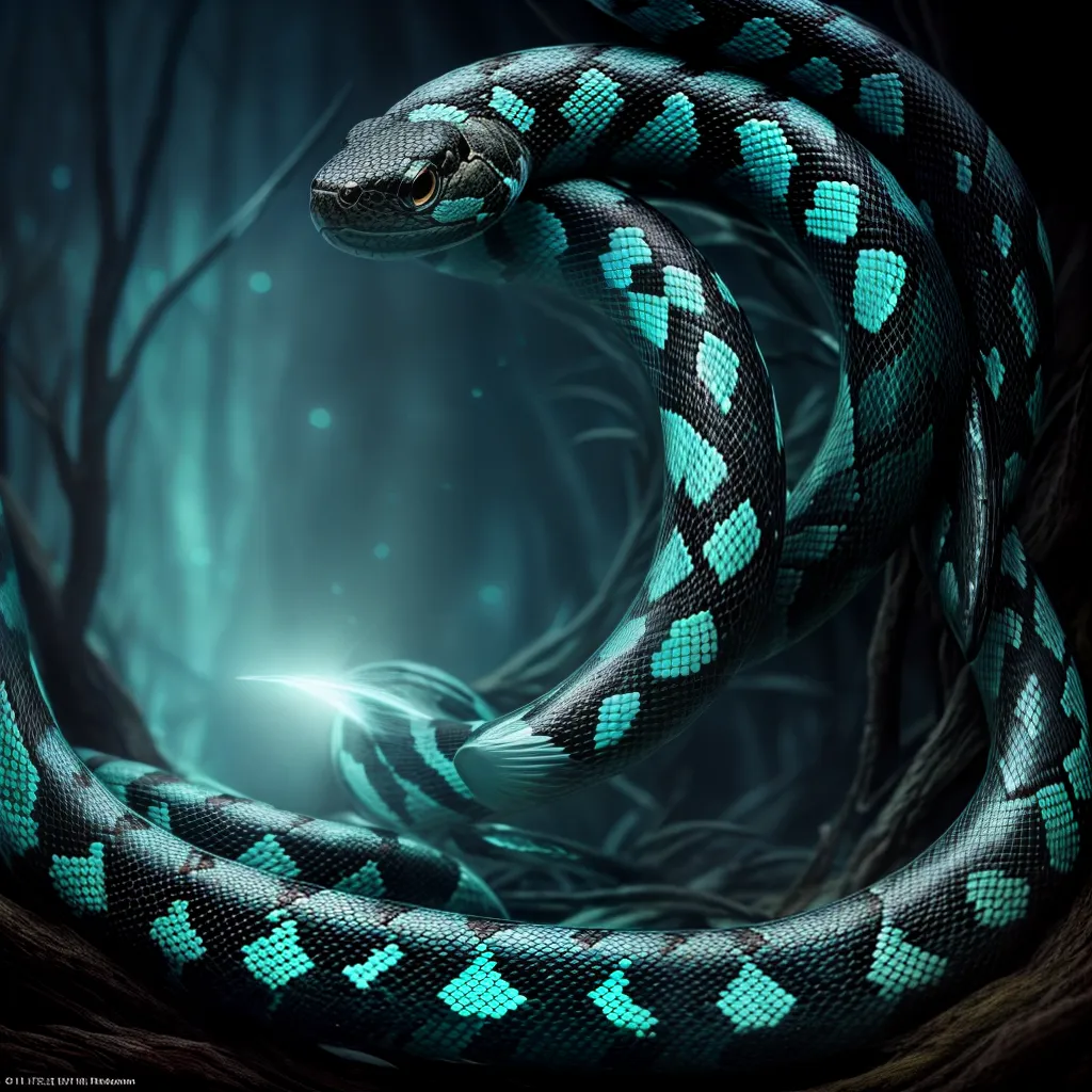 Fotos sonho cobra uropeltid floresta sombria