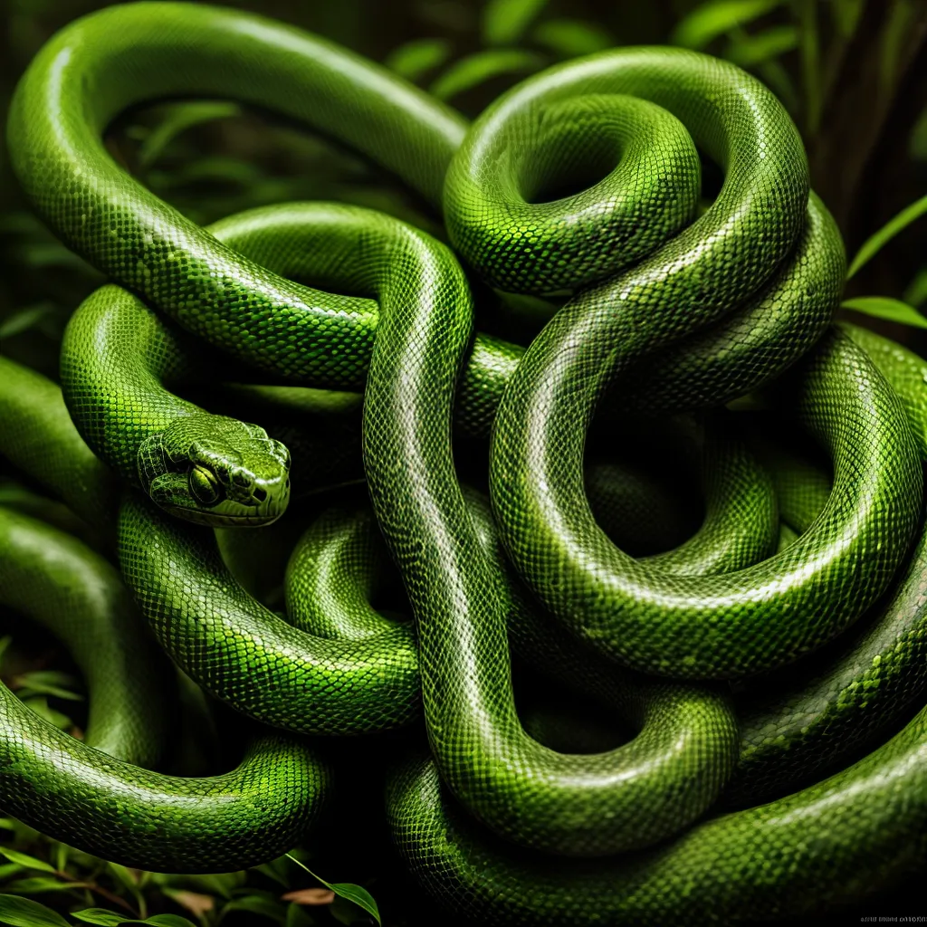 Desvendando o Significado de Sonhar com Cobras Cinzas e Verdes 3 Fotos sonho cobra verde floresta
