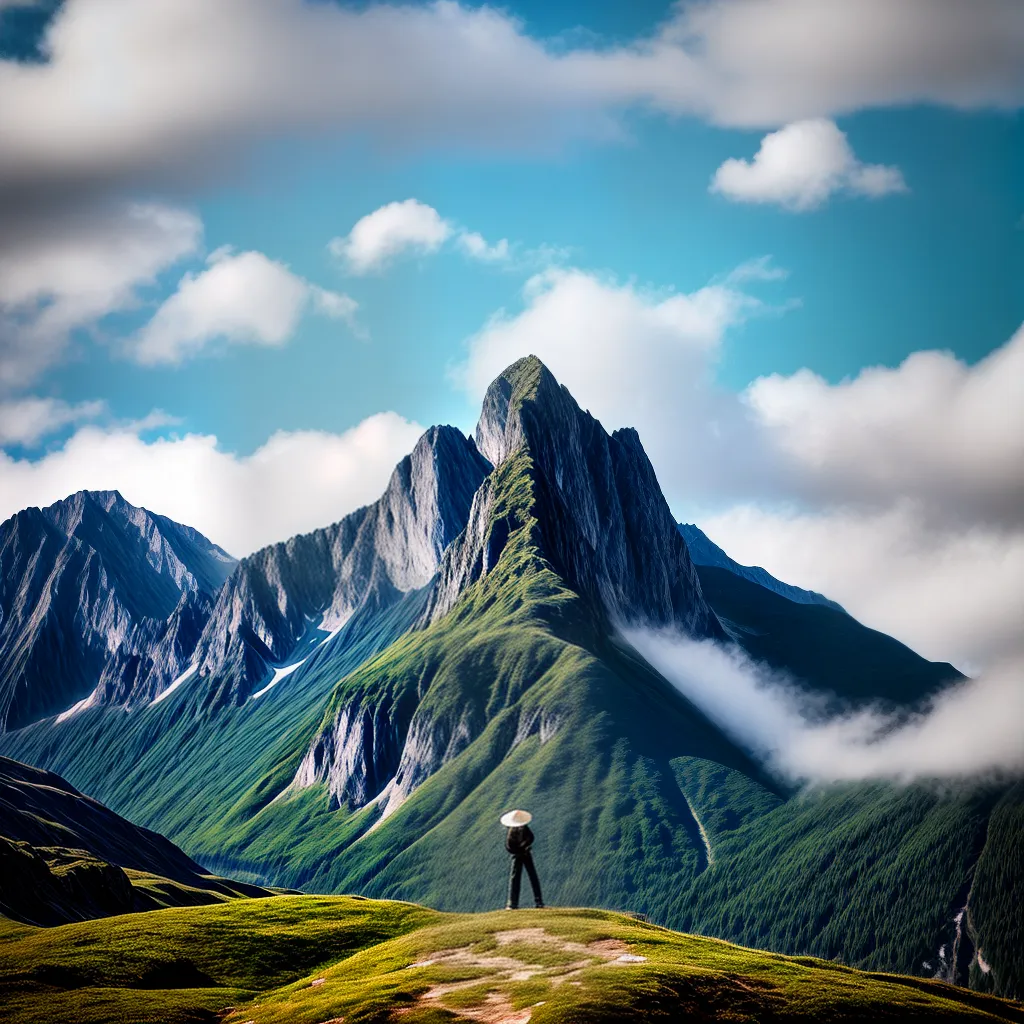 Fotos sonho conexao profunda montanha nuvens
