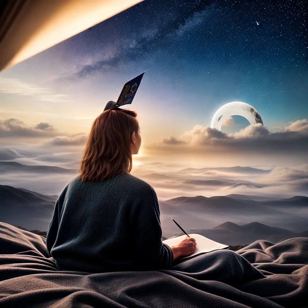 Prontidão para Decifrar: Descubra o Significado dos Seus Sonhos 5 Fotos sonho diario cama lua estrelas