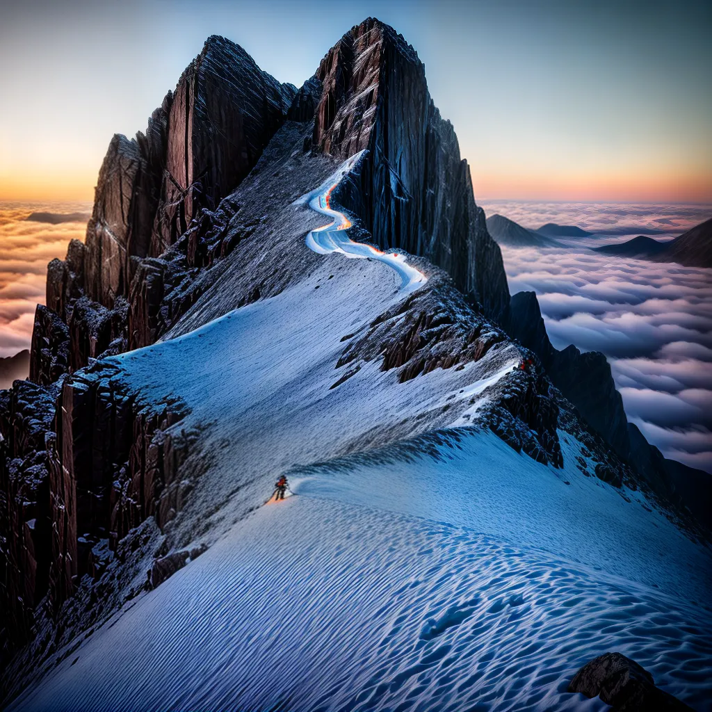 Fotos sonho escalada montanha desafio