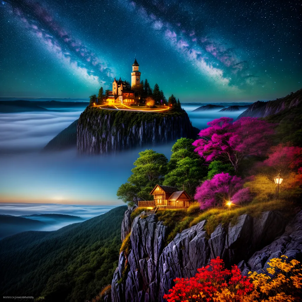 Fotos sonho estrelas montanha mundo