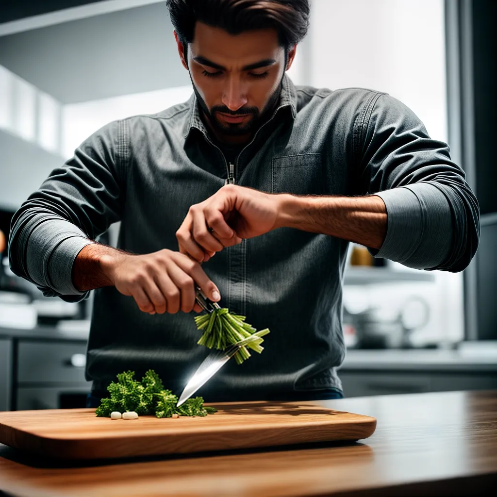 Qual o Significado de Sonhar com Facas? (tema: Culinária) 4 Fotos sonho facas corte vegetais