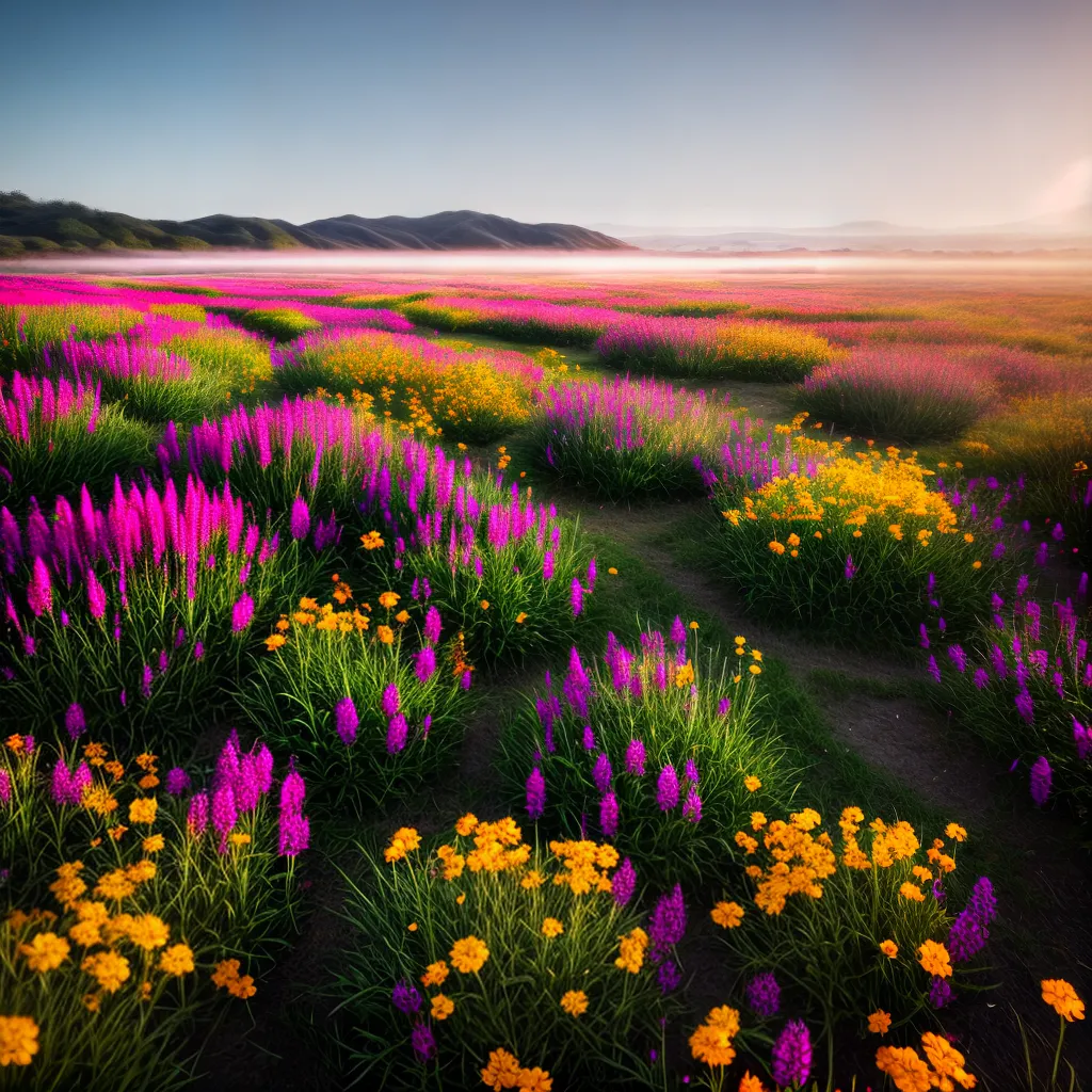 Fotos sonho flores coloridas campo