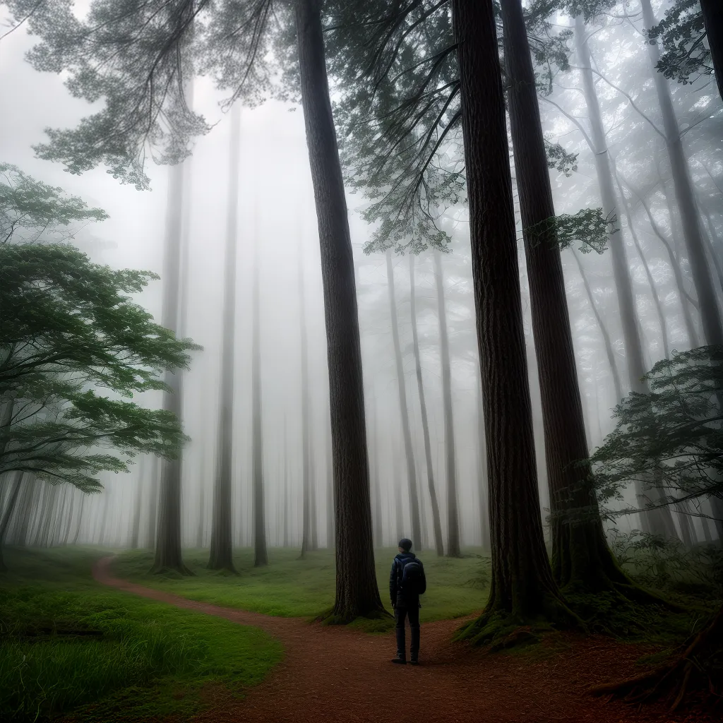 Fotos sonho floresta nevoeiro altura
