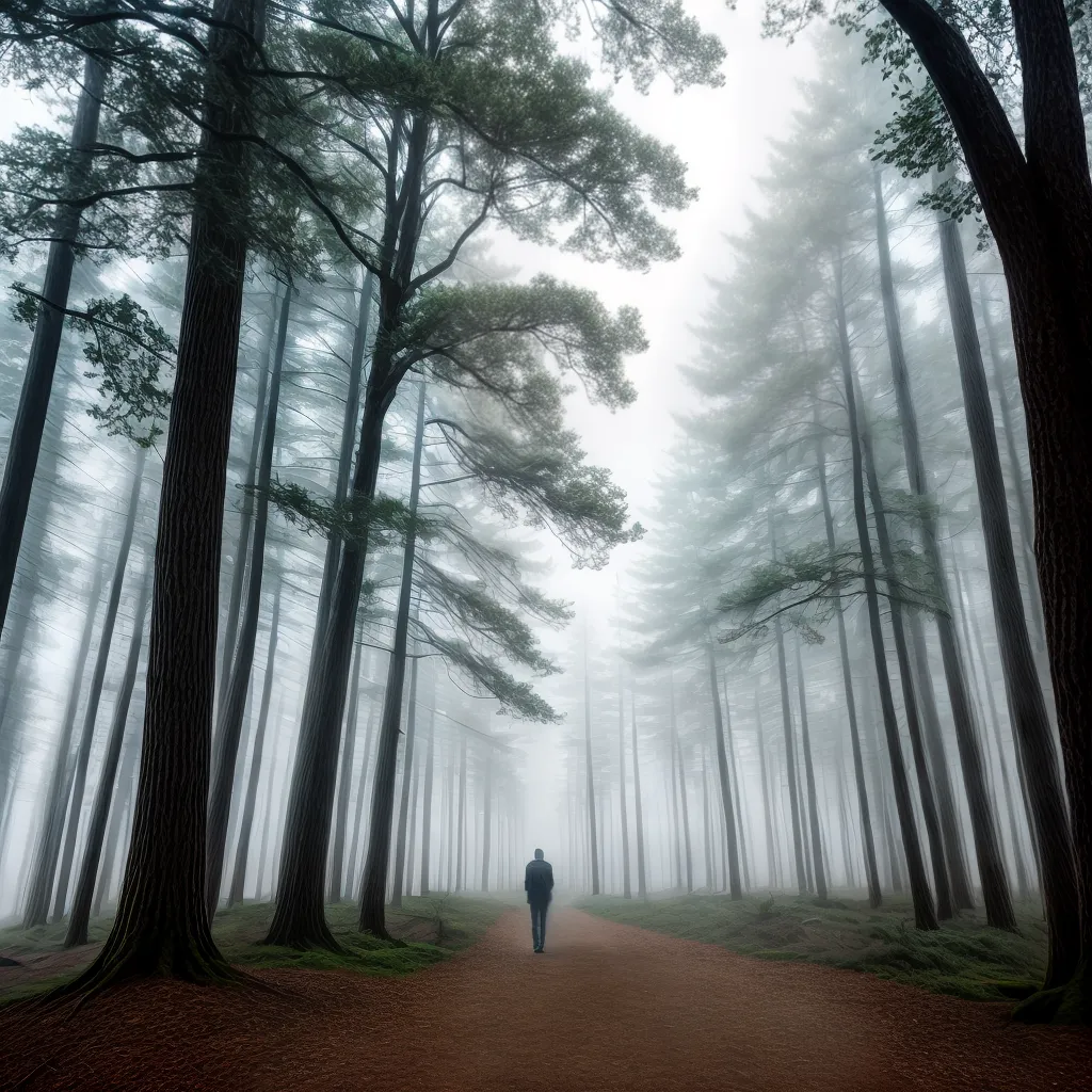 Fotos sonho floresta nevoeiro misterio 1