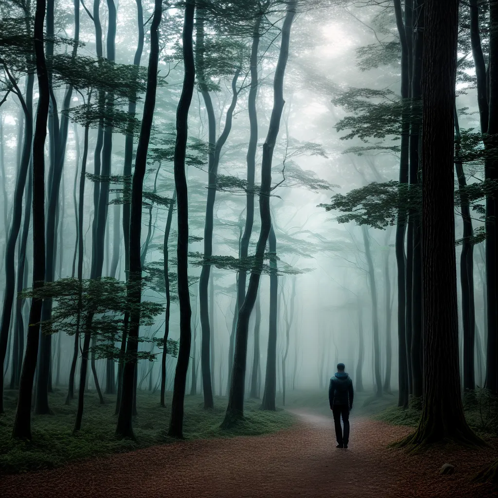 Noite Enigmática: Qual o Significado de Sonhar com Escuridão e Mistério? 5 Fotos sonho floresta sombria luz 1