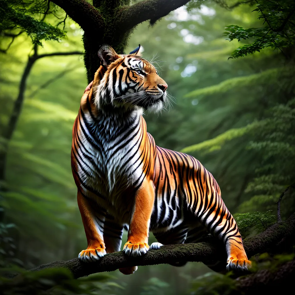 Fotos sonho floresta tigre poder