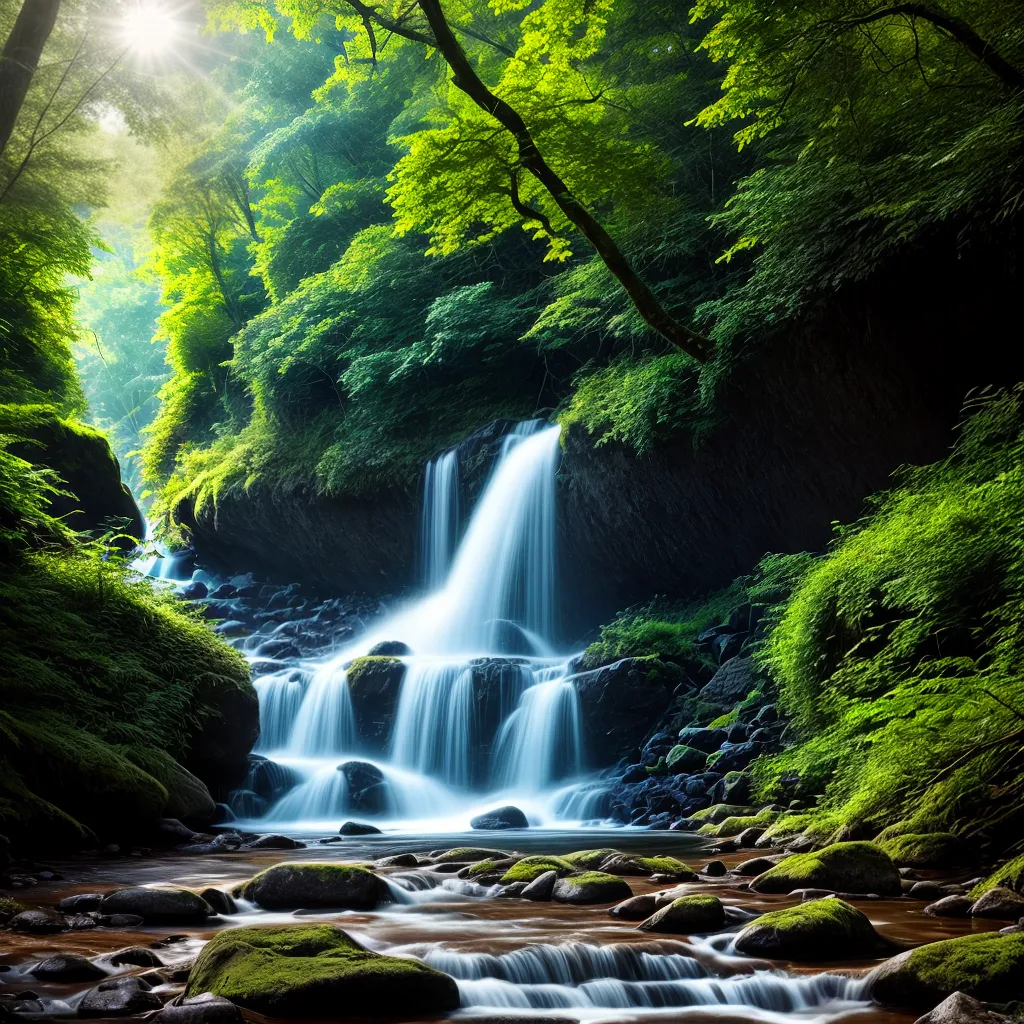 Fotos sonho floresta verde luz brook
