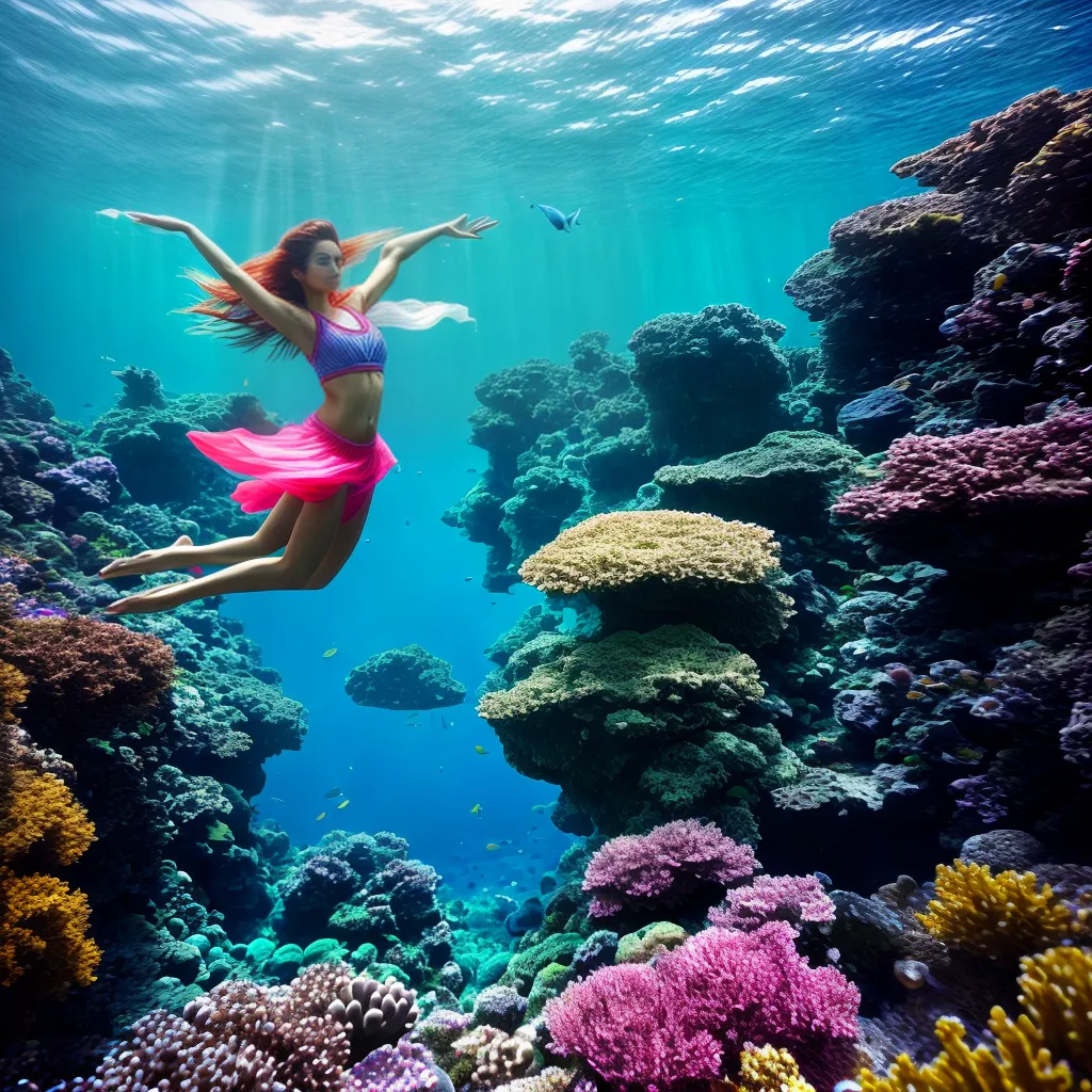 Fotos sonho flutuando oceano colorido