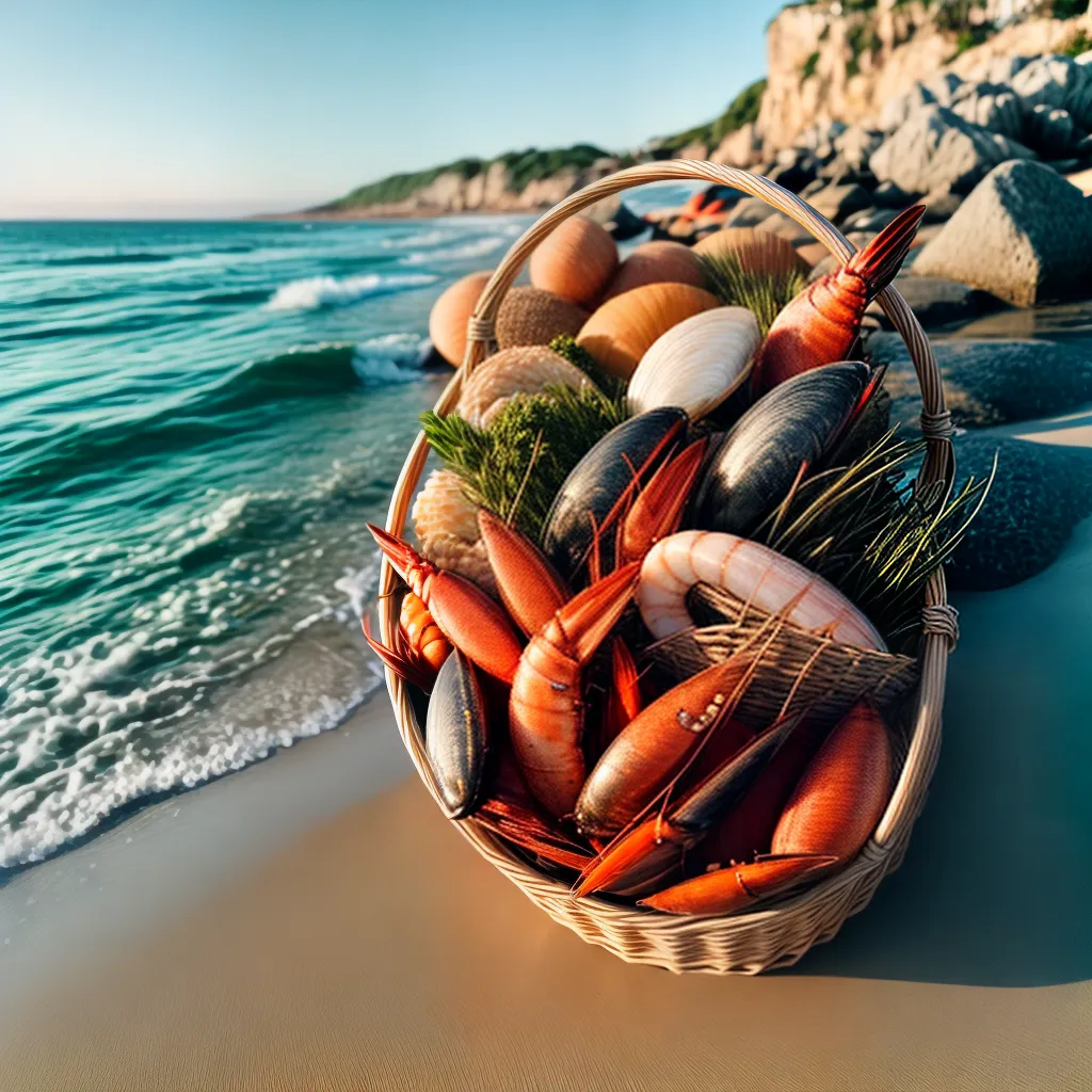 Fotos sonho frutos do mar amanhecer praia gaivotas
