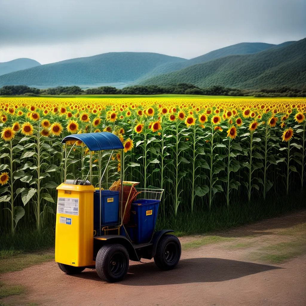 Fotos sonho girasol chapeu carrinho legumes