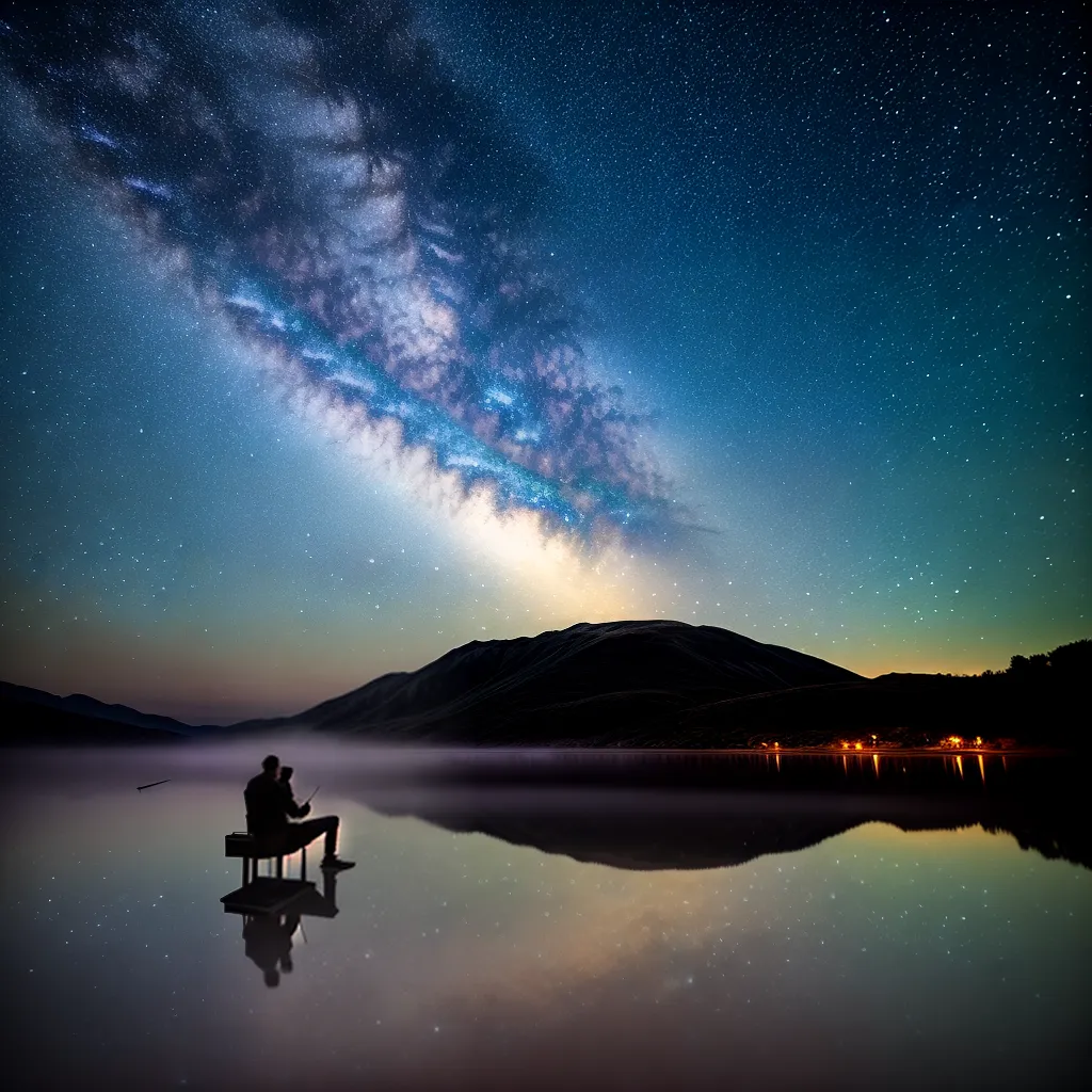 Fotos sonho guitarra musica silhueta estrelas