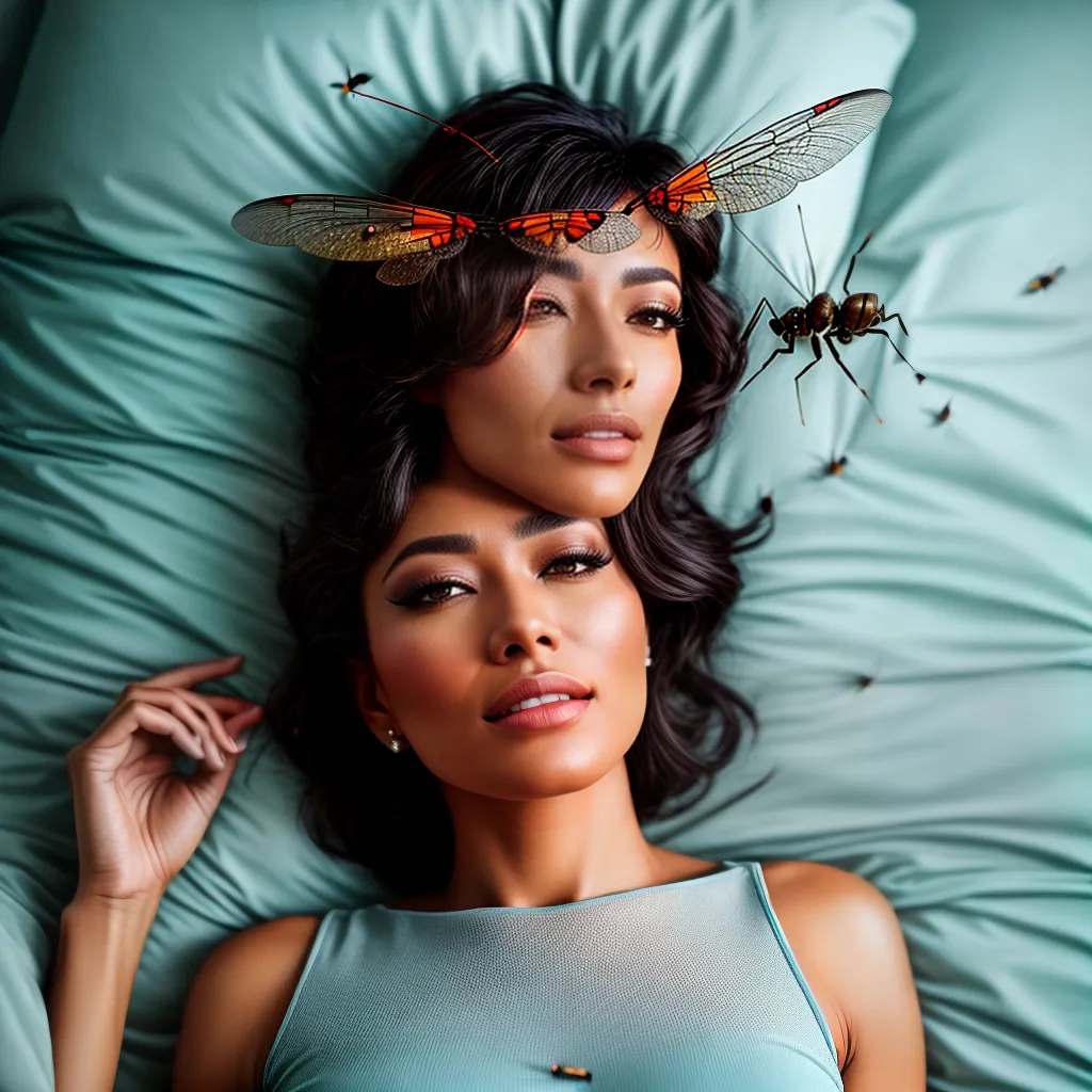 Fotos sonho insetos cama confuso