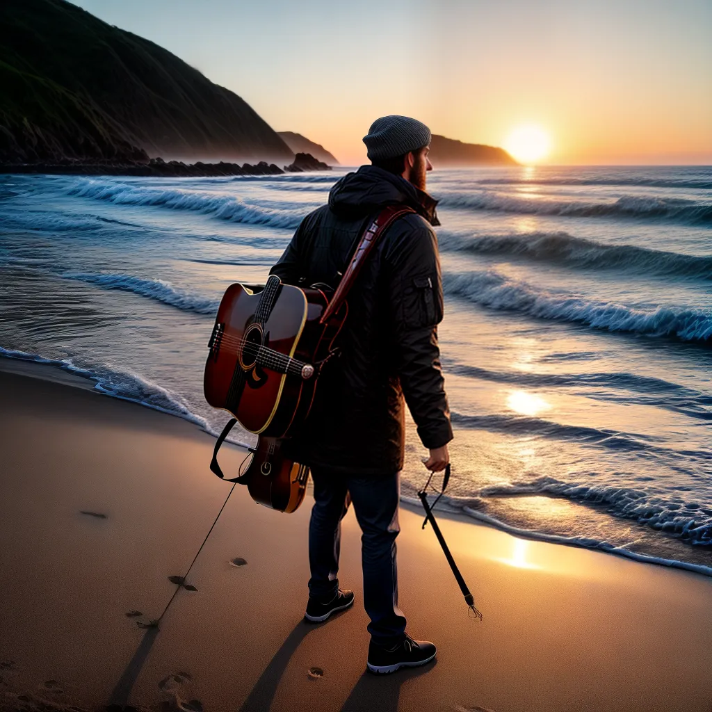 Fotos sonho instrumentos praia por do sol