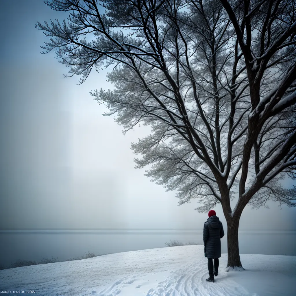 Fotos sonho inverno paisagem gelada solitario