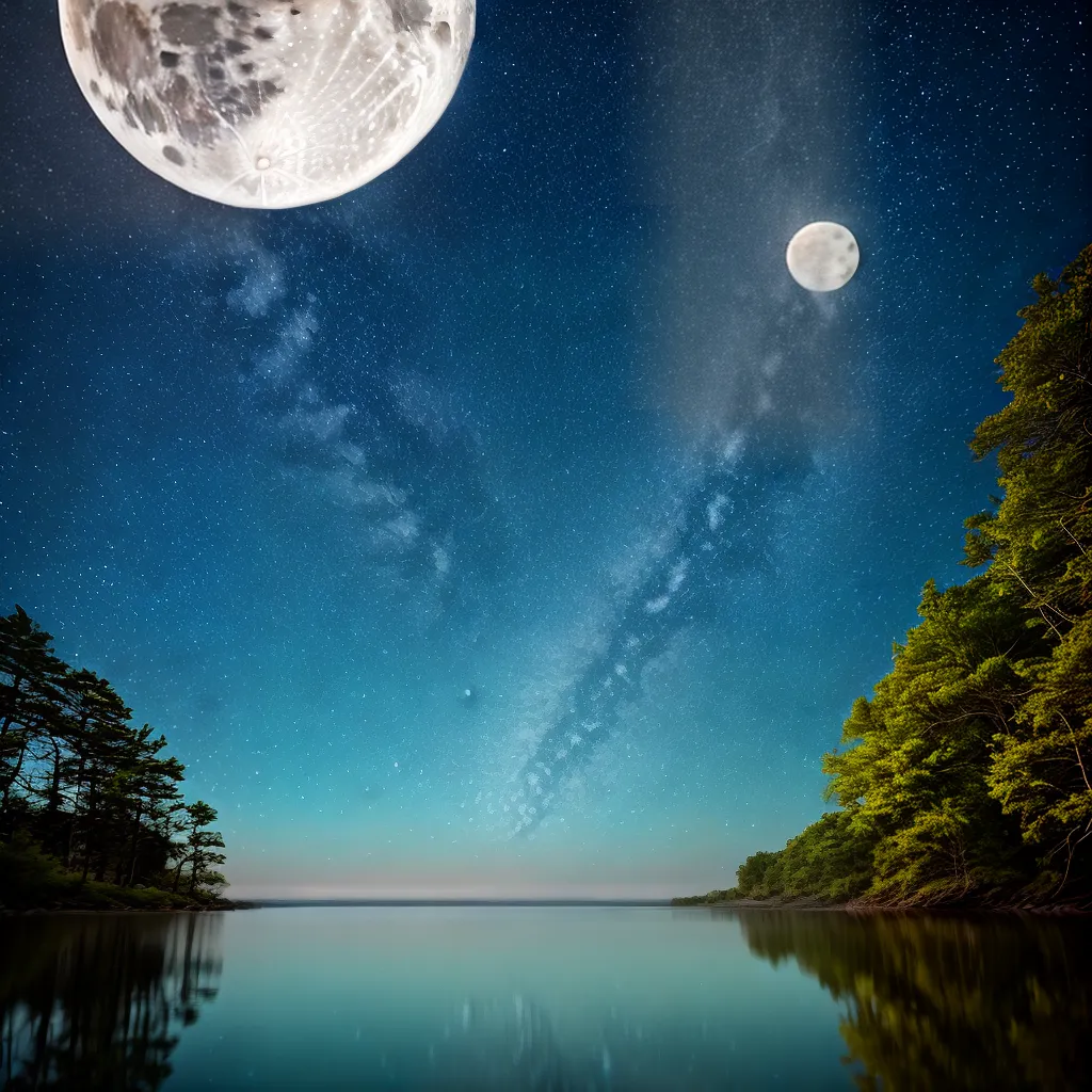 Sonhar com água: descubra o que significa esse sonho. 2 Fotos sonho lago lua estrelas
