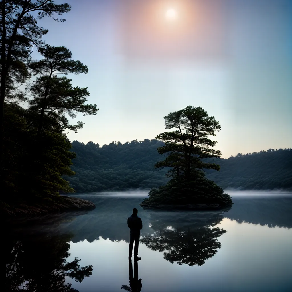 Fotos sonho lago lua reflexo serenidade 1