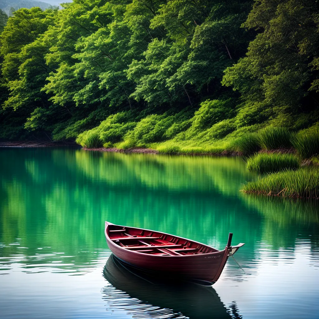 Fotos sonho lago sereno barco vazio