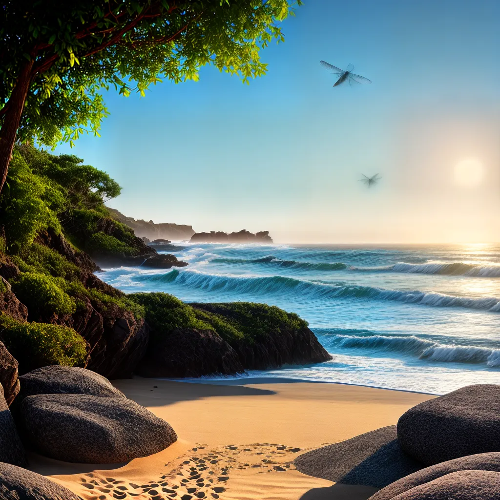 Descubra o que Significa Sonhar com uma Libélula na Praia 2 Fotos sonho libelula praia ondas