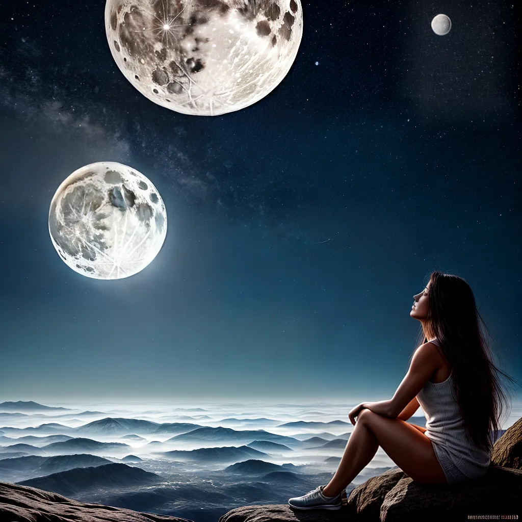 Fotos sonho lua cheia noite serena