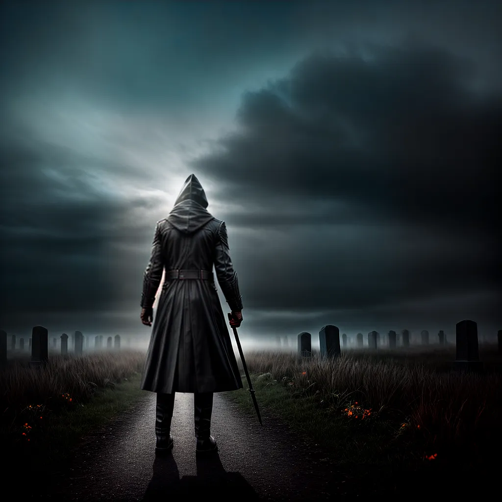 Fotos sonho morte figura sombria cemiterio