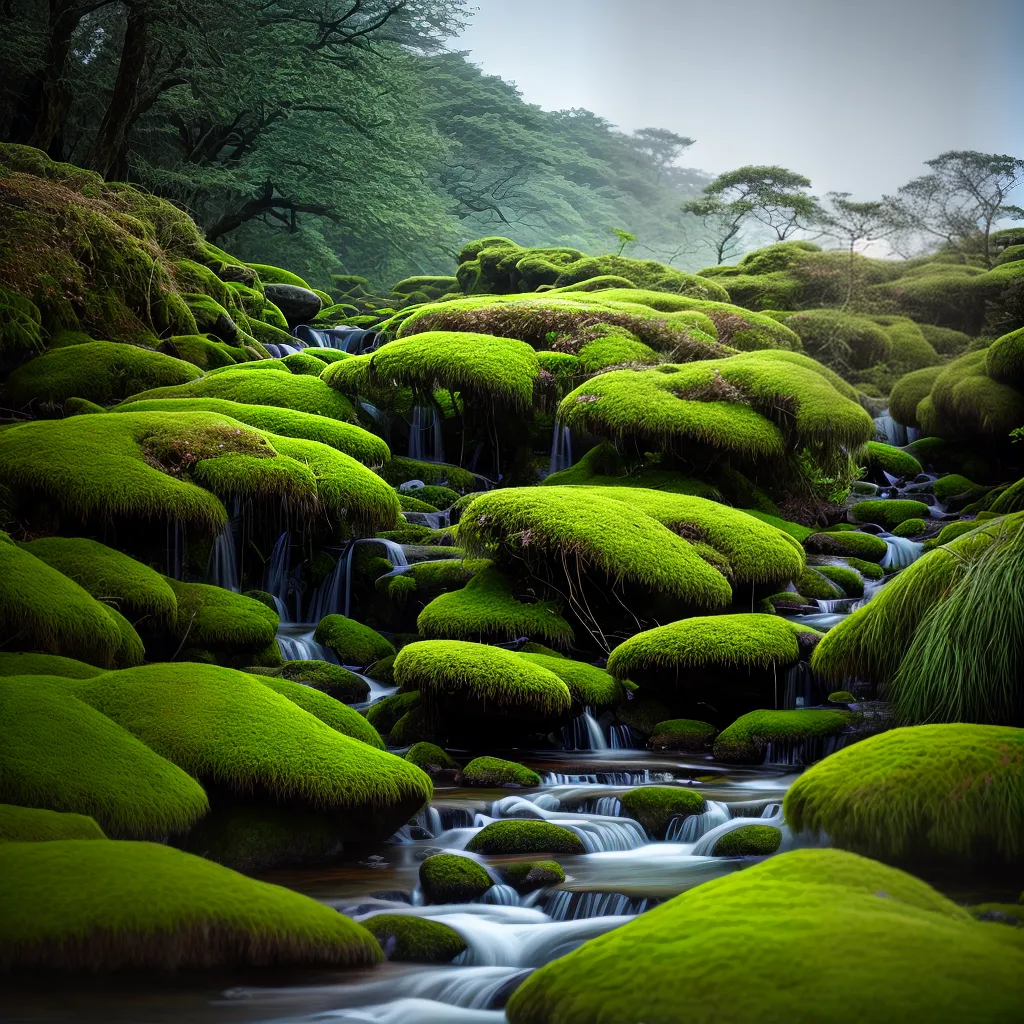 Fotos sonho mudancas ondulantes musgo lichen