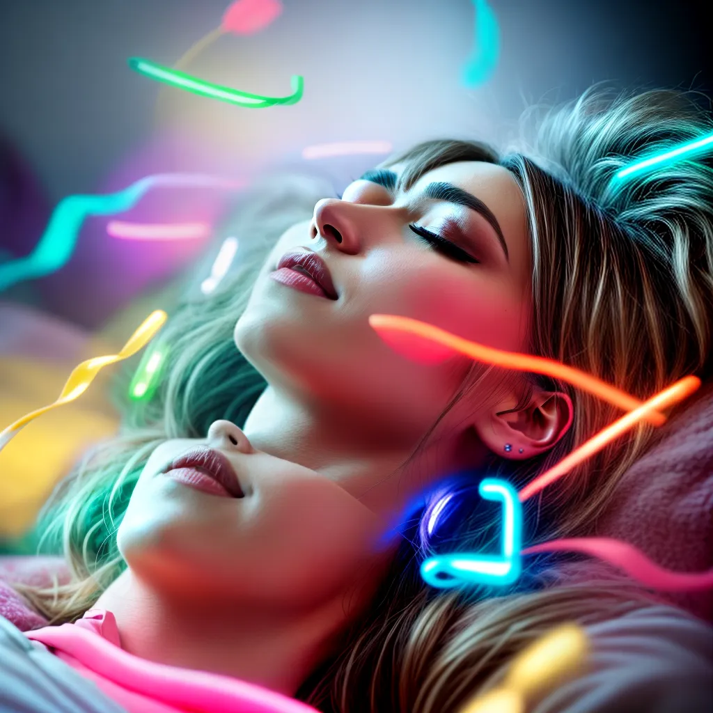 Qual é o Significado de Sonhar com Videoclipes na Vida Noturna? 4 Fotos sonho musical colorido cama