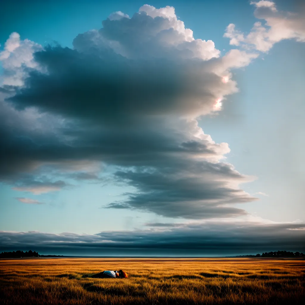 Nuvem-Cinza e Nuvem-Branca: Tudo Sobre Sonhos com Nuvens 3 Fotos sonho nuvens contraste campo