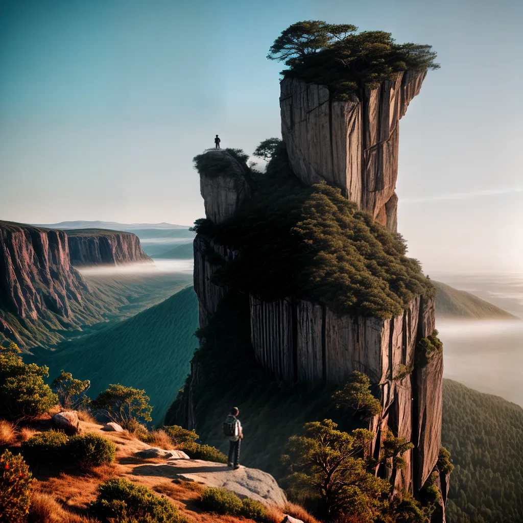 Fotos sonho paisagem cliff reflexao aventura