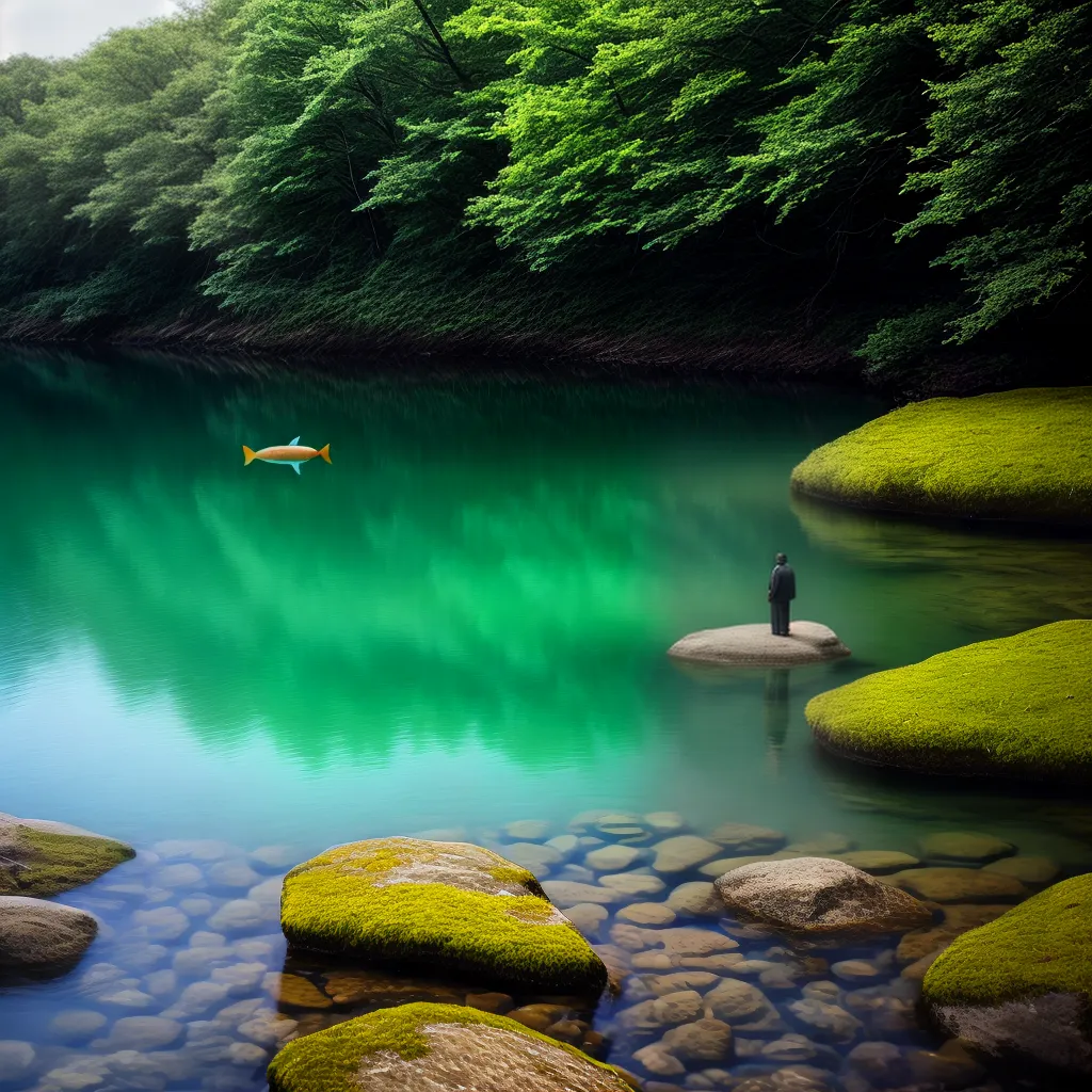 Fotos sonho peixe lago misterio crepusculo