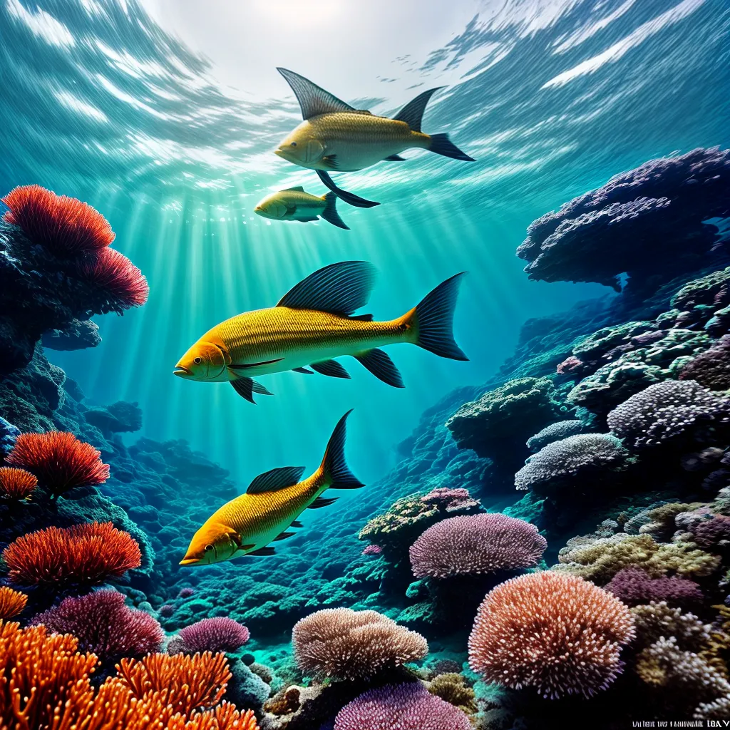 Fotos sonho peixes oceano coral sereno