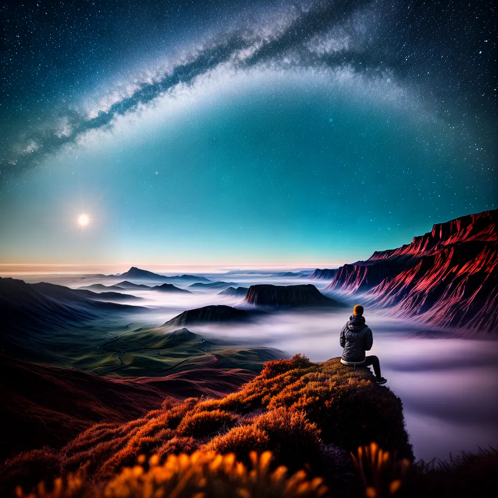 Viajando pela Onipresença dos Sonhos 5 Fotos sonho pessoa nuvem lua estrelas